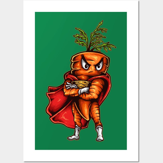 carrot superhero Wall Art by Mako Design 